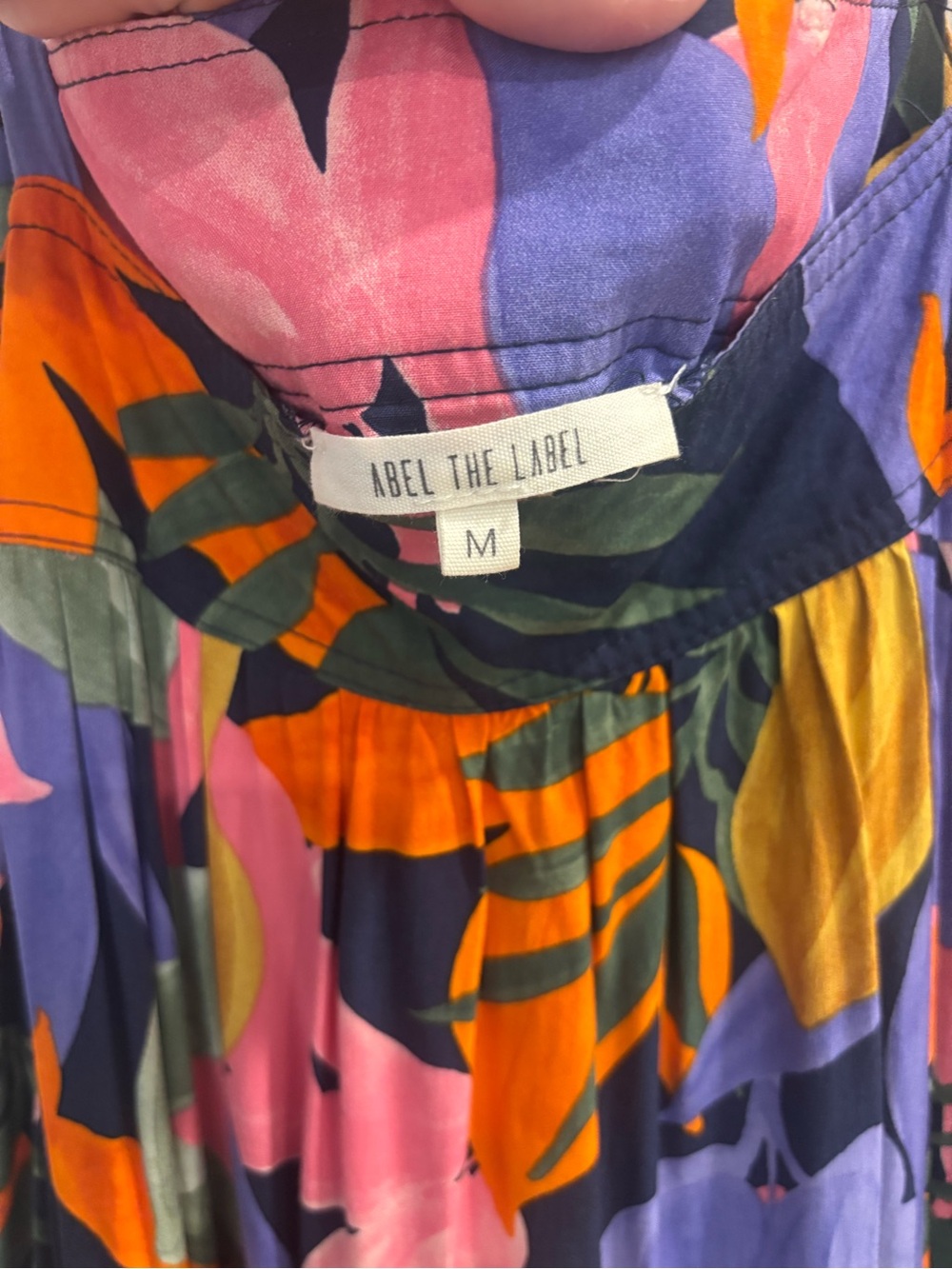 Tropical Multi-Color Maxi Dress with Spaghetti Straps - Picture 5 of 5